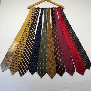 Lot 10 100% Silk Designer Ties Brooks Brothers Nautica Bill Blass USA